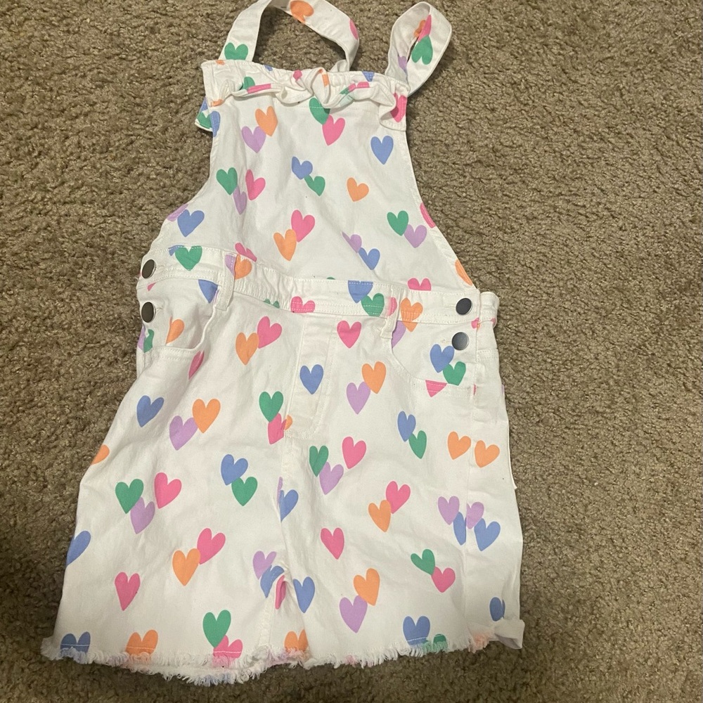 COPY - Colorful Heart Print Kids Overalls Size 10 GARANIMAL